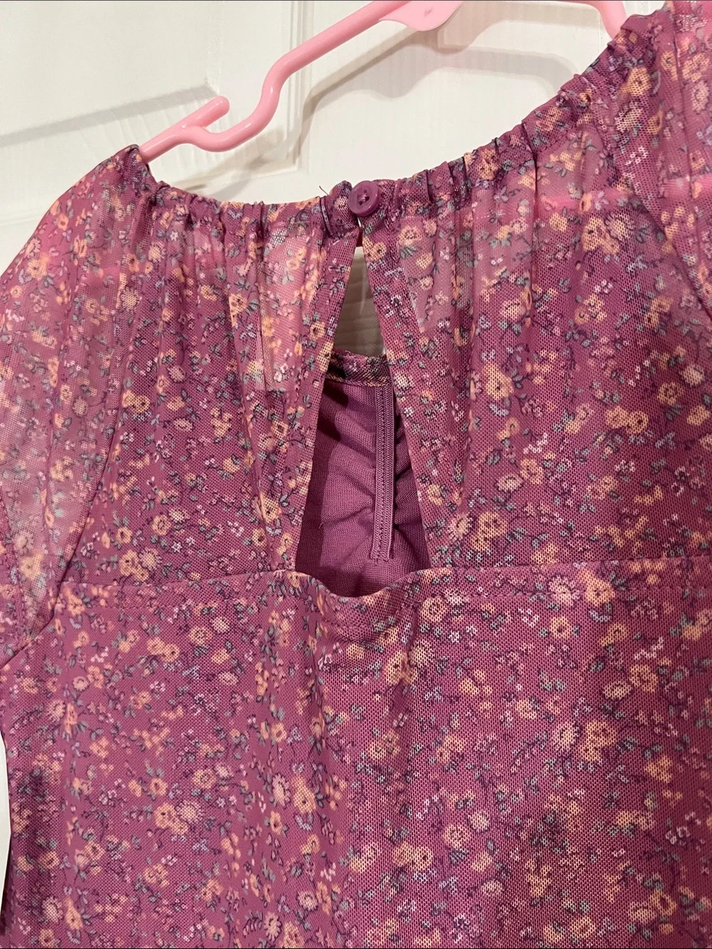 OshKosh B'gosh Plum Floral Cap-Sleeve Dress for Kids